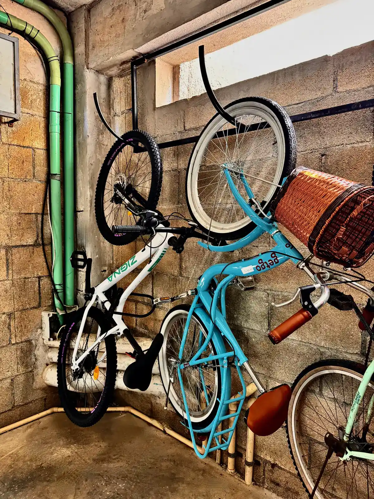 The two bicycles that come with the apartment
